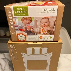 NWOT INFANTINO squeeze / fresh squeezed baby food station & reusable pouches